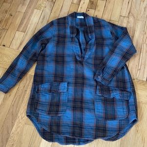 Free People Plaid Tunic